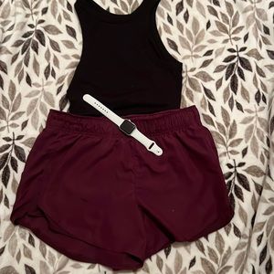 Burgundy shorts size L the name brand is athletic works